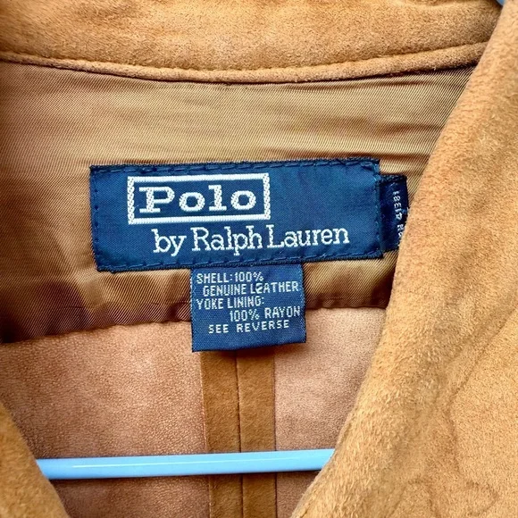 VTG Men’s Polo Ralph Lauren Carmel Suede Button Down sz M - Picture 4 of 15